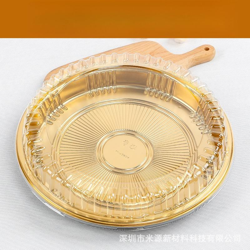 Disposable Sushi Box Plastic Food Container Golden Commercial High End Japanese Sashimi Tray