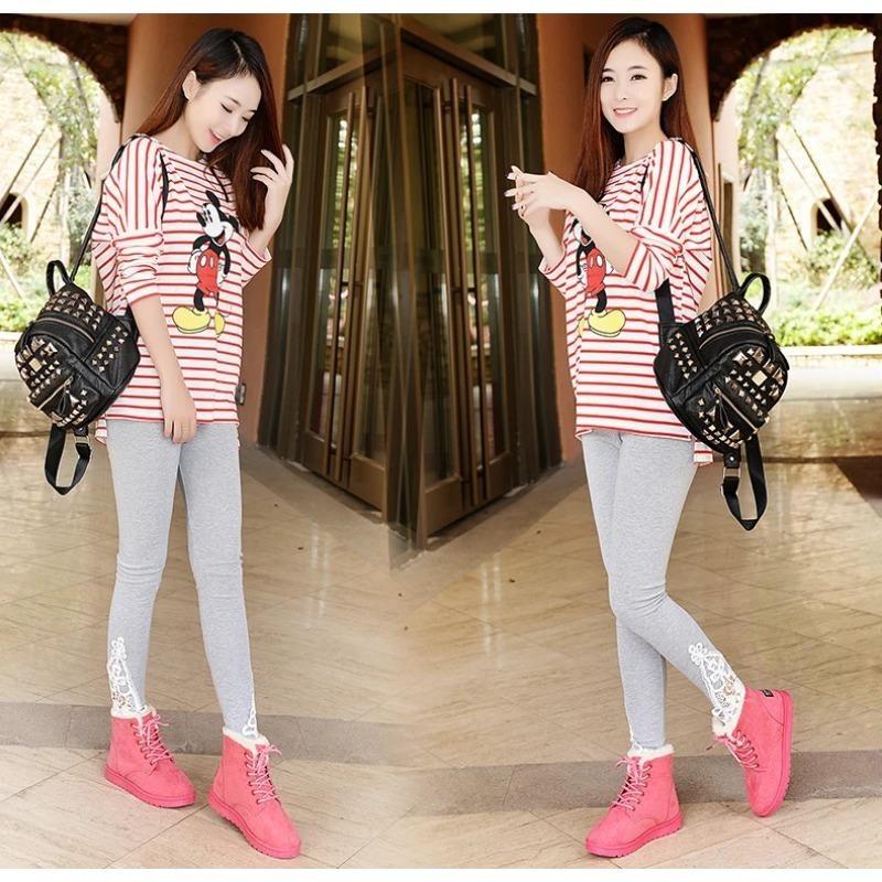 2025 Women Winter Snow Boots Warm Flat Plus Size Platform Lace Up Ladies Women's Shoes New Flock Fur Suede Ankle Boots 35-43