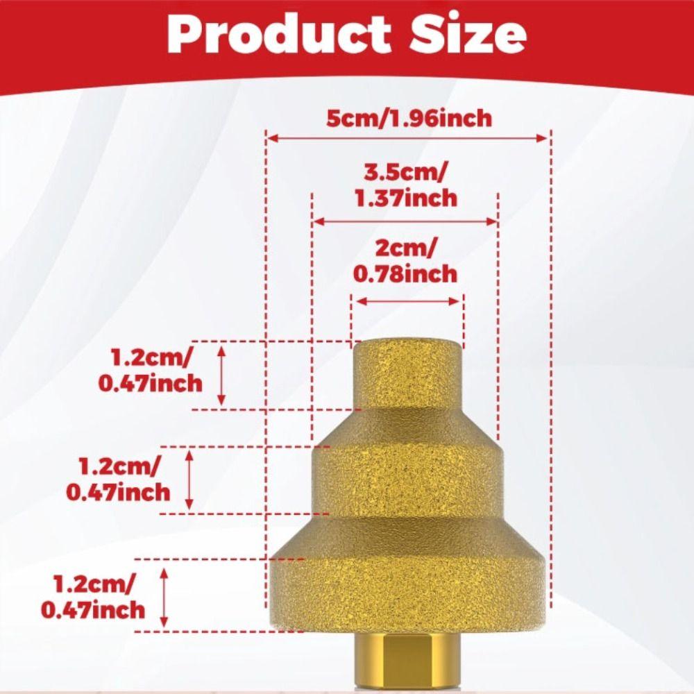 Tapered Cone Adamas Chamfer Drill Bit Multi Size Adamas Core Drill Bit Step Drill Bit  For Granites
