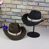 Wollene Western-Cowboy-Kappe Atmungsaktiver tibetischer Hut Coole Sonnenschutz-Ritterkappe Herren