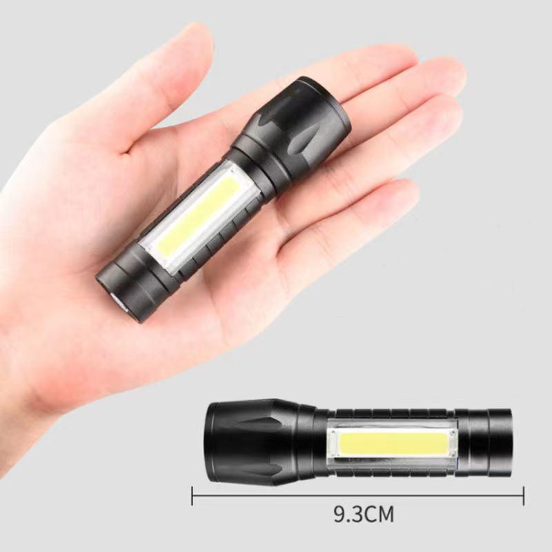 Waterproof Portable COB LED Tactical USB Portable Flashlight Strong Light High-power Rechargeable Zoom Outdoor LED Flashlight