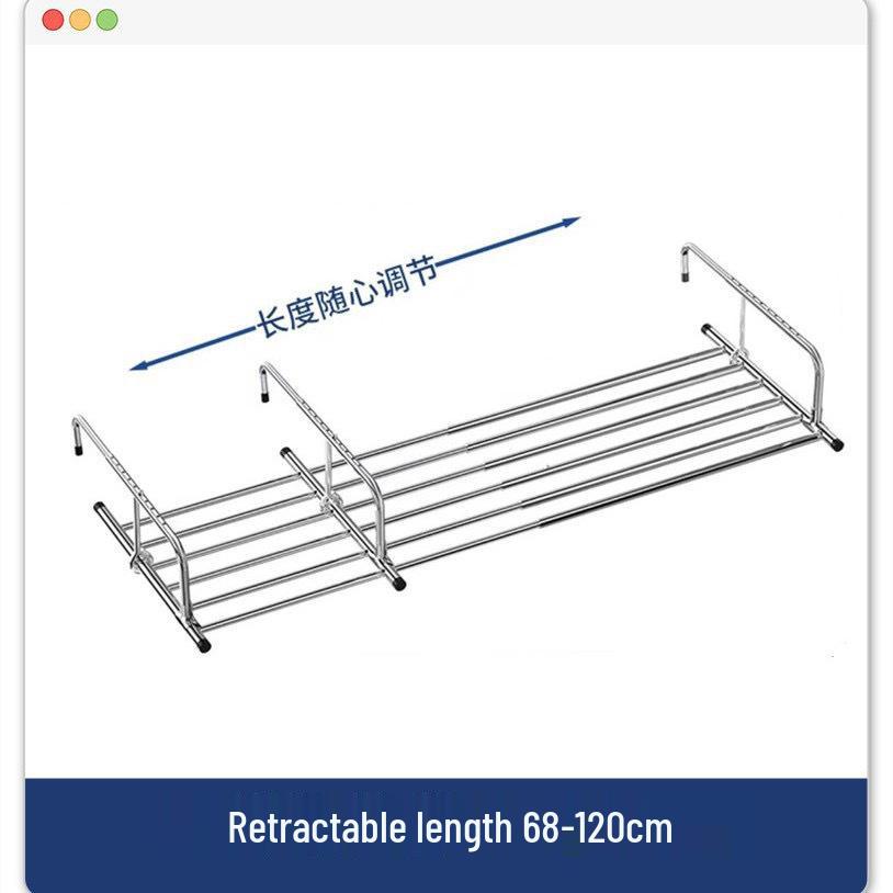 Cabide de Roupa para Varanda de Aço Inoxidável Antifurto Altamente Recomendado com Dobra Telescópica e Proteção para Peitoril de Janela