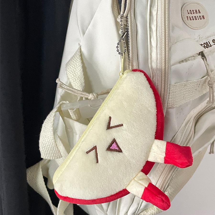 

Adorable And Funny Apple Plush Coin Bag Red And Green Options Backpacks For SquintRed