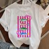 Damen Fischerei T-Shirt Frauen Mädchen Sommerurlaub Strand T-Shirt Druck Kurzarm Rundhals T-Shirt Lässig Y2k Damenbekleidung