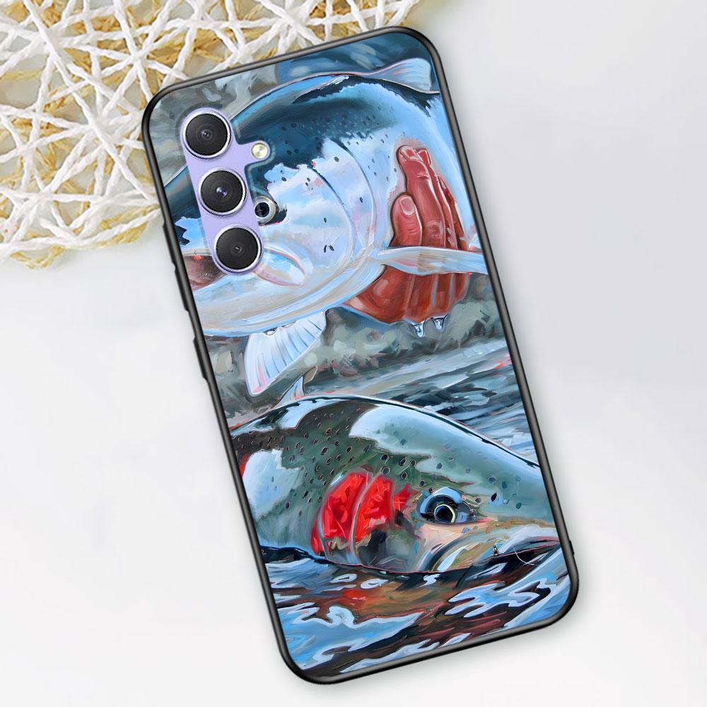 Trout Fish Fishing Case for Samsung Galaxy A51 A53 A54 A31 A52 A12 A13 A21s A22 A32 A11 A22 A33 A41 A52s A73 A14 TPU Phone Cover