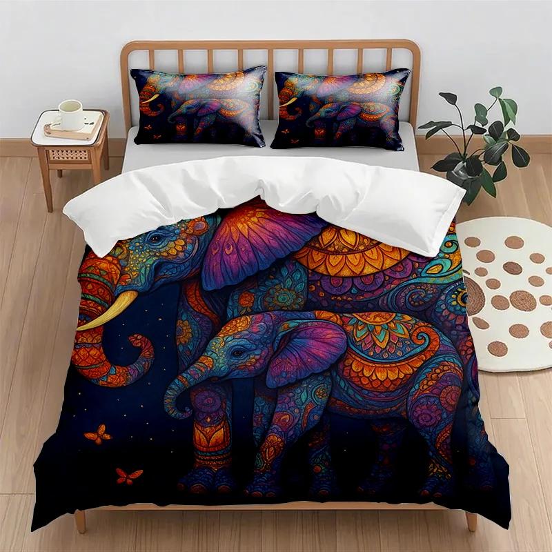 

Digital Printing Quilt Cover Set Quilt Cover And Pillowcase No Bed Sheet Cartoon Animal Print Quilt Cover EU Twin(135x200cm)