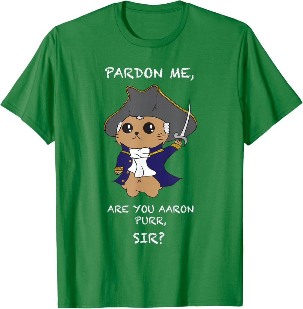 Cute Hamilton Cat TShirt 100 Cotton ONeck Short Sleeve Summer Casual Unisexs Tshirt Streetwear