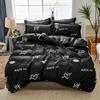 Palm Leaf Comforter Cover Black and White Bedding Set for Kids Teens Adult Women, Leaves Duvet Covers Reversible Quilt Cover Set