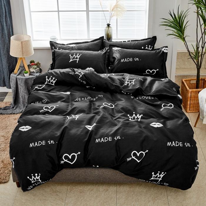 Palm Leaf Comforter Cover Black and White Bedding Set for Kids Teens Adult Women, Leaves Duvet Covers Reversible Quilt Cover Set