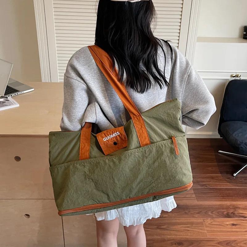 

Large Capacity Expandable Foldable Travel Bag Lightweight Oxford Quick Drying Gym Sports Weekend Overnight Business Carryall