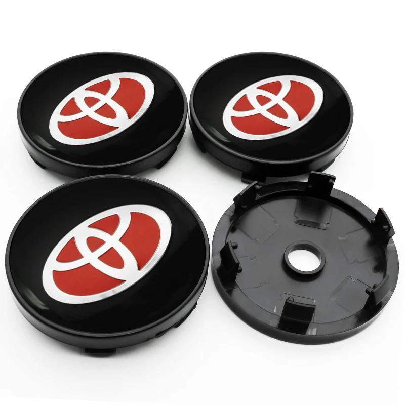 4Pcs 56mm 57mm 60mm 62mm Car Wheel Center Hub Cap Stickers Accessory For Toyota Rav4 Yaris Avensis Corolla Camry crown Rim Cover