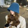 Winter Ear Protection Solid Color Warm Korean Style Beanies Bucket  Hat Women Hat Knitted Hat
