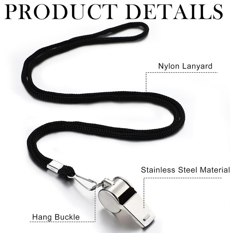 Outdoor Survival Whistle High Quality Stainless Steel Black Rose Golden Whistle Hanging Neck Sports Whistle Lifeguard Whistle