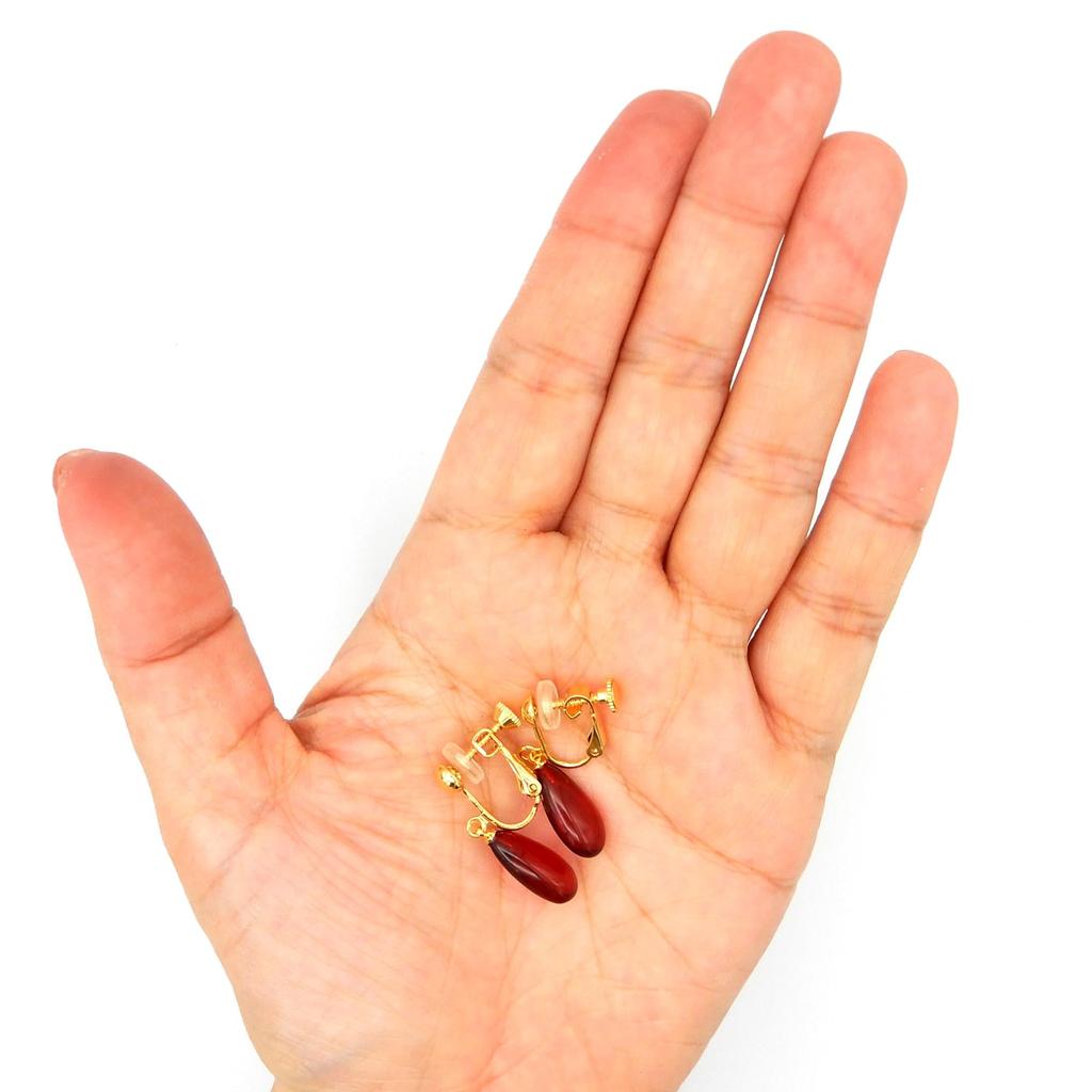 Nausicaa Free Ren Ohrringe Bernstein Ohrringe Feder Typ Rubinrot Bernsteinrot Tropfenform Chirurgischer Edelstahl Metallallergie Silikonüberzug Nein