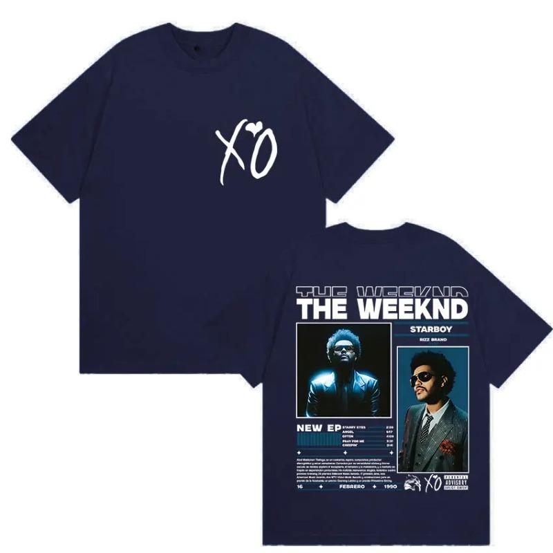 Rapper THE WEEKND STARBOY XO Tour 2026 Retro Graphic T Shirts Men's Fashion Hip Hop Oversized Cotton T-shirt Man Fans Streetwear