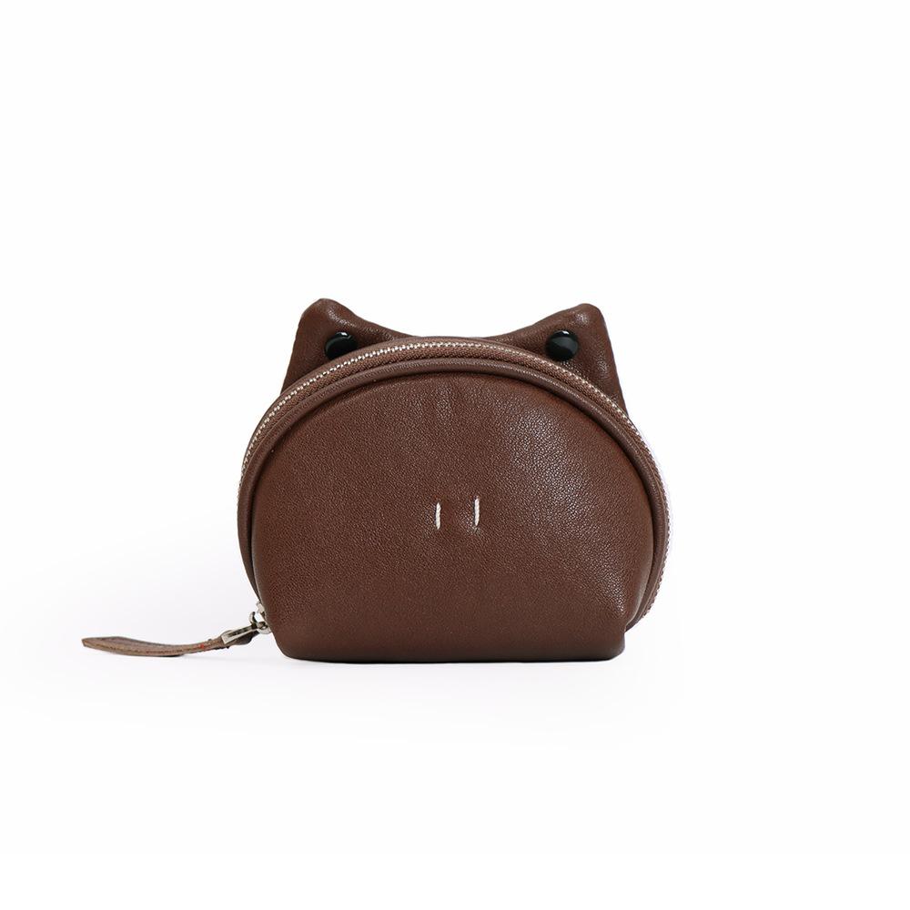 New first-layer cowhide cute frog change bag portable neck coin key storage bag women's small mouth red envelope