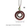 2026 Vintage Neck Chokers Necklace Korean Fashion Jewelry Wooden Pendants "Handmade" Long Necklace for Women Trending Products