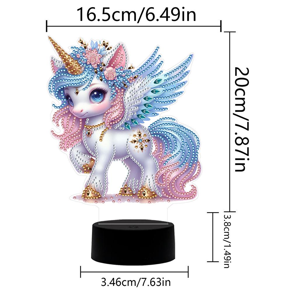 DIY Unicorn Diamond Art Painting Lamp Diamond Painting Bedside Lamp Arts Crafts Home Decoration for Bedroom Decor Gifts