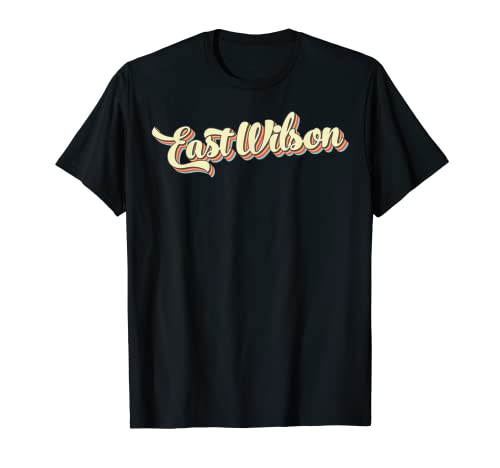 East Wilson T-Shirt Retro Art Baseball Font Vintage Tee