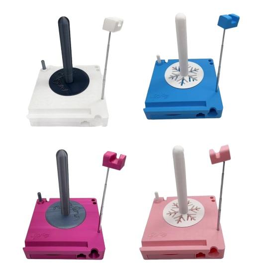 Multi-Functional Yarn Holder Spinner with Phone Stand Detachable Yarn Spool Organizer Box Portable Crochet Caddy for Knitting Lovers Crocheter