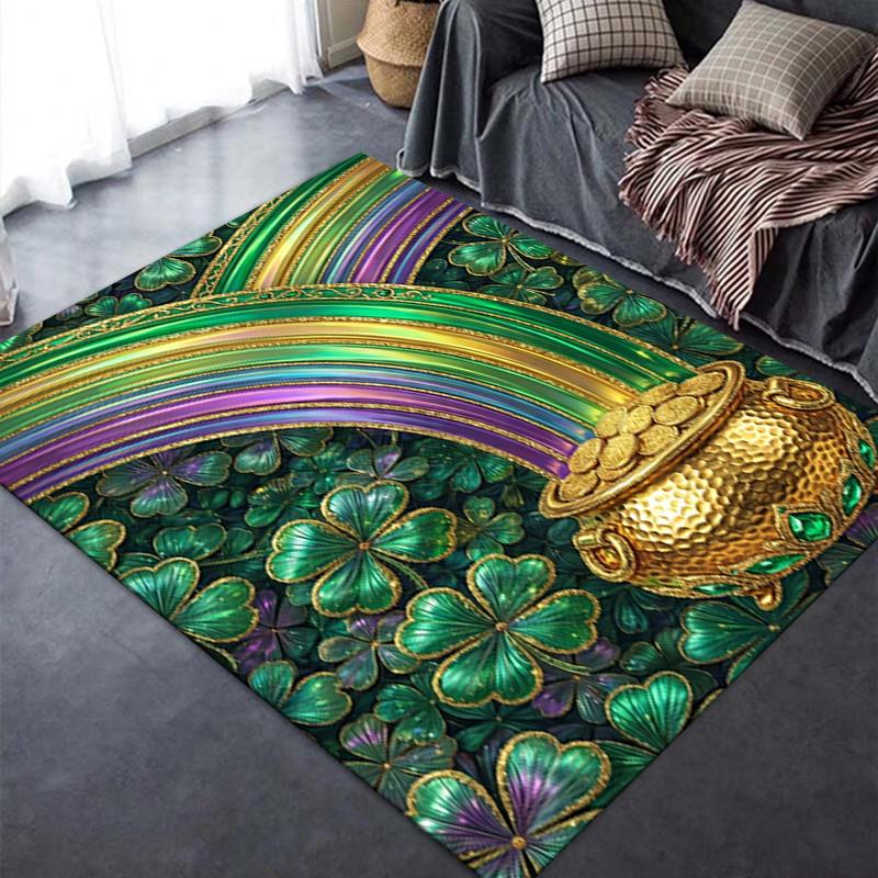 2025 New Coins&Rainbows Carpet Rug for Living Room Bedroom Home Sofa Decoration,Kids play Non-slip Floor Mat116