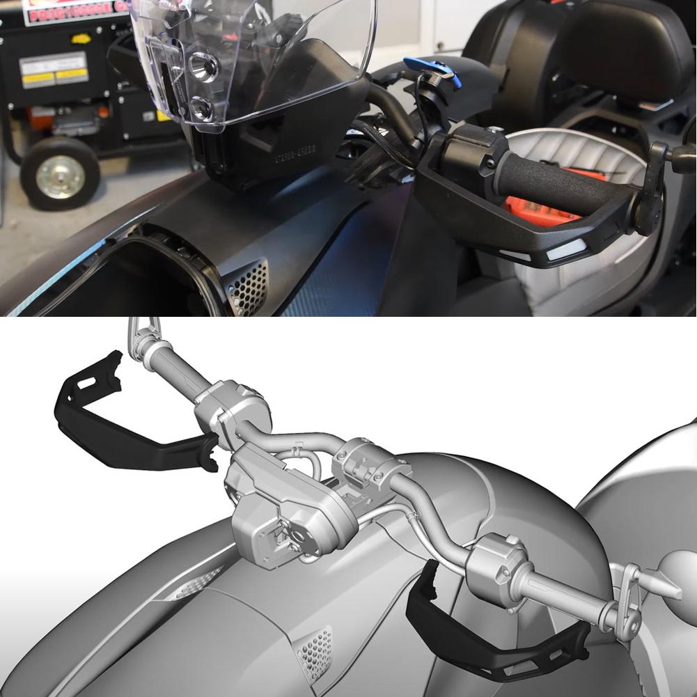 2-teiliges Motorrad-Handprotektoren-Set aus Aluminium, Zubehör, kompatibel mit Ryker 600 900 SportRally, allen Modellen