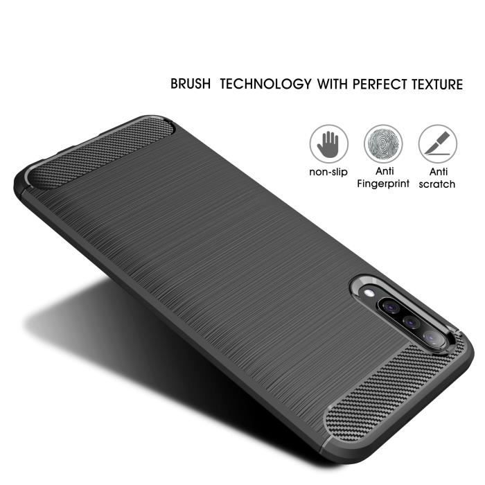 Coque - samsung - galaxy a70 - ultra-mince - silicone - antichoc - noir