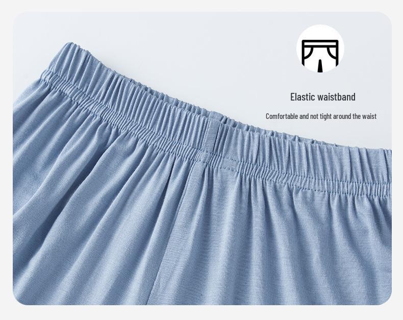 Dětské modální pyžamo - Letní lehké, kulatý výstřih, dlouhý rukáv a kalhoty pro chlapce a dívky.