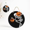 Halloween Wooden Hanging Decor for Party, Home, Garden and Yard - Rustic Wooden Hanging Ornaments for Holiday Decoration