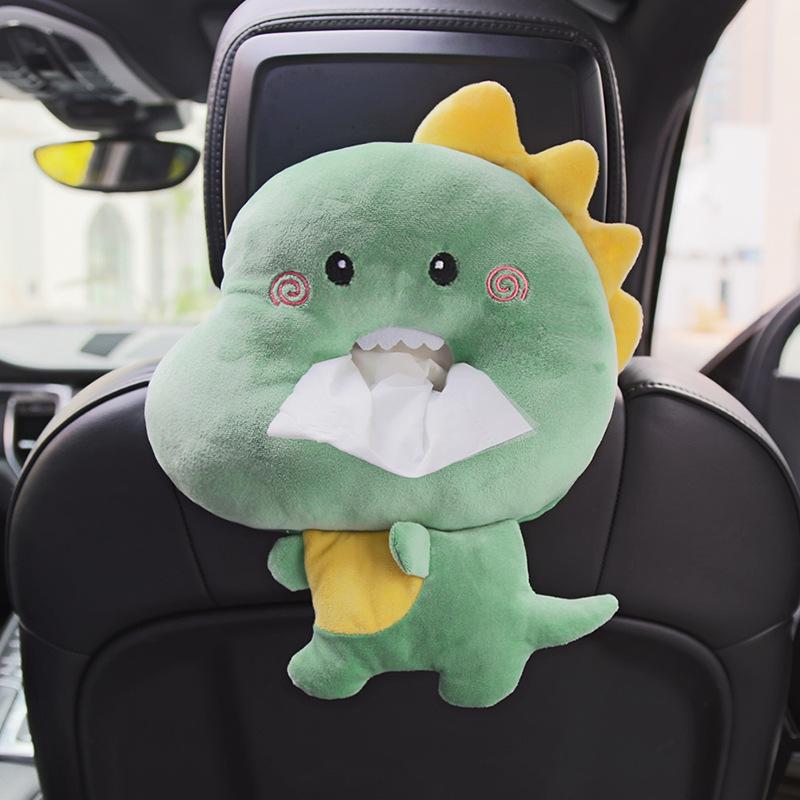 Creative Cartoon Car Plush Tissue Box - Hanging or Armrest Style