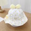 Adjustable Cute Bow Infant Basin Cap Heart Print Kids Fisherman Hat  Newborn