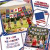 Patriotic 4th Of Banner Decorations, Red  And Blue Hanging Bunting Flags For Independence Day, Memorial Day, Patriotic Party, Home Yard Porch Mantel