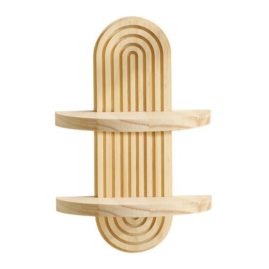 Ovales Spiral-Wand-Schweberegal Böhmisches Bauernhaus Rustikal Holz Wandmontage Ausstellungsregal Dekoration Wohnzimmer Schlafzimmer Badezimmer Aufbewahrungsregal