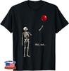Well Skeleton Holding Balloon Gothic Funny Halloween T-Shirt