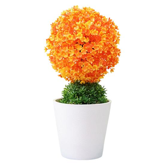 Realistic Fake Potted Plants Energetic Non-fading Decorative Nice-Looking Artificial Party Mini Bonsais Tree