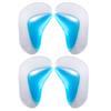 Phoenix Silicone Insoles, Shock Absorbing, for Soles of the Feet, Set of 4 (2 Pairs), Clear Blue