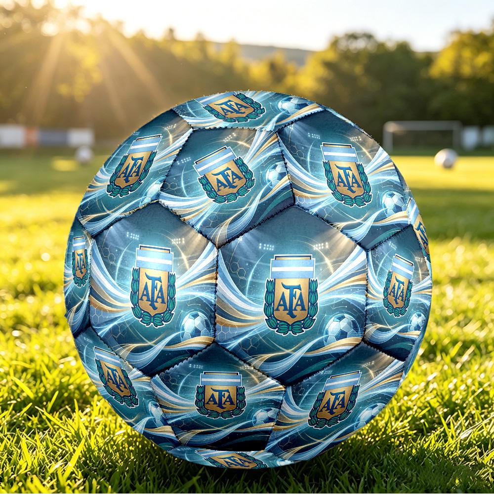 Argentina Football Printed Size 5 Soccer Ball Wear Resistant Standard Adult Training Football Fan Gift for Indoor Outdoor Match Sports