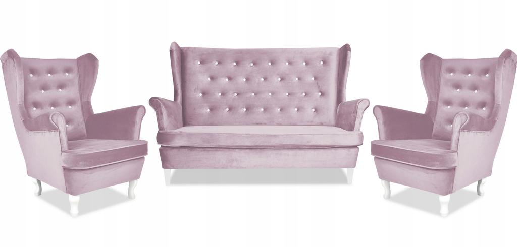 Diana Wingback Sofa Set Scandinavian Armchairs Family Meble