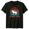 My Happy Place Vintage Sunset T-Shirt Horse Riding Equestrian Gift