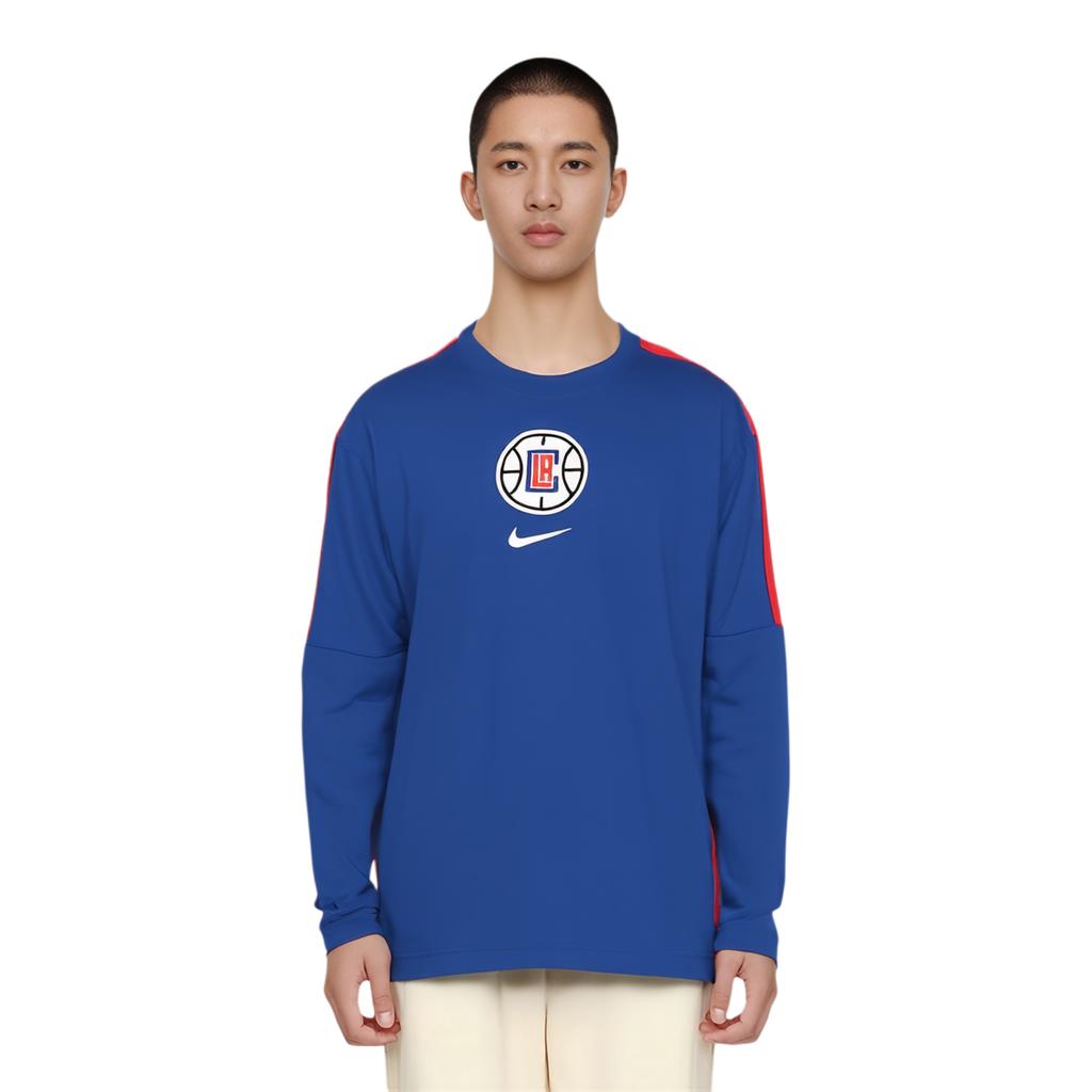Nike Los Angeles Clippers Casual Sports Round Neck Shooting Performance Long Sleeve T-Shirt Unisex T-Shirt Blue CN3356-495