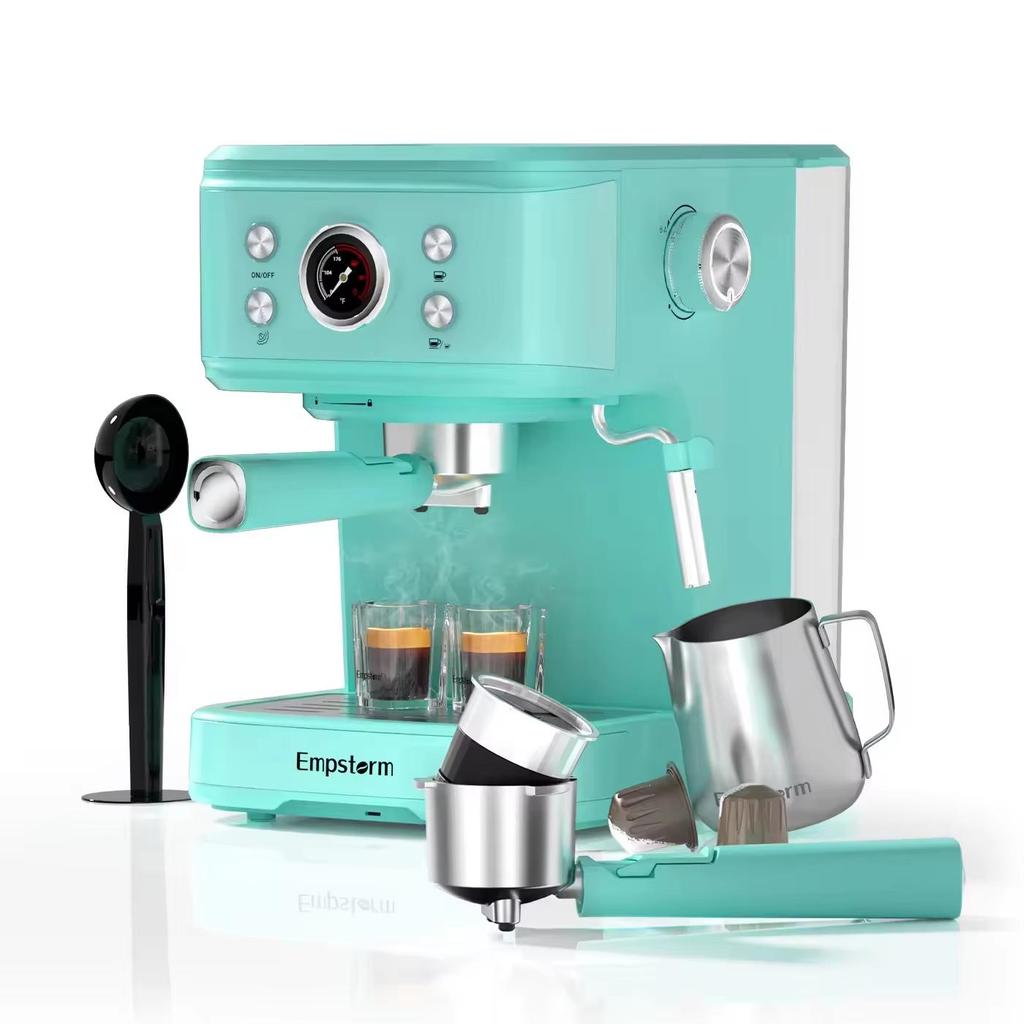 Empstorm 04E Portable Coffee Machine 20 Bar Semi-Automatic Espresso Machine Home Office Coffee Machines with Visible Water Tank