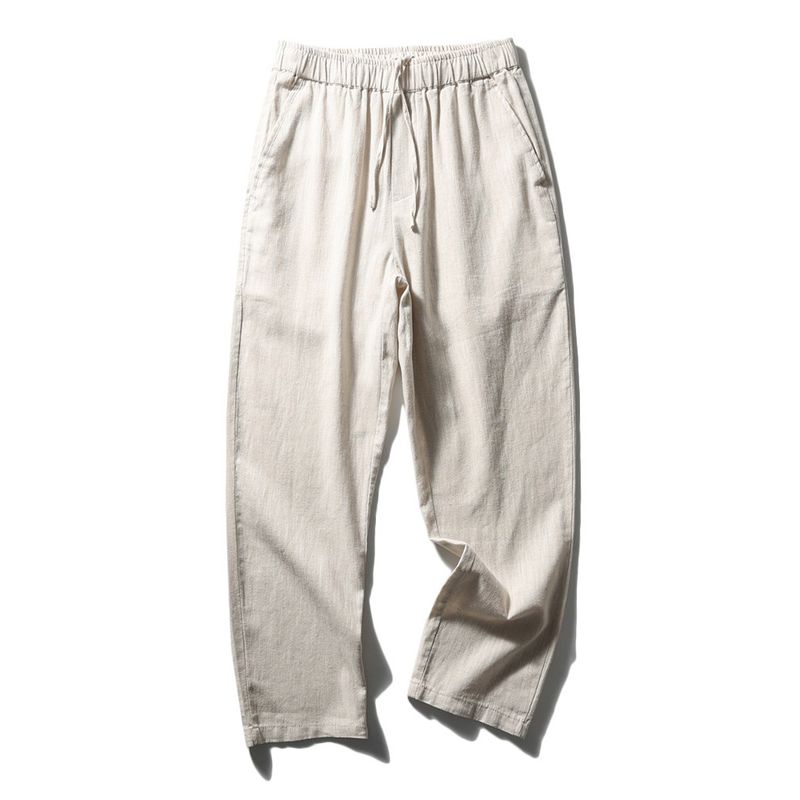 Summer Thin Loose Japanese Style Straight-leg Linen Pants