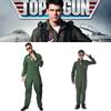 Top Gun pilots tērps Halloweena kostīms bērniem un pieaugušajiem Maverick Cosplay tērps ar saulesbrillēm un vārda zīmi