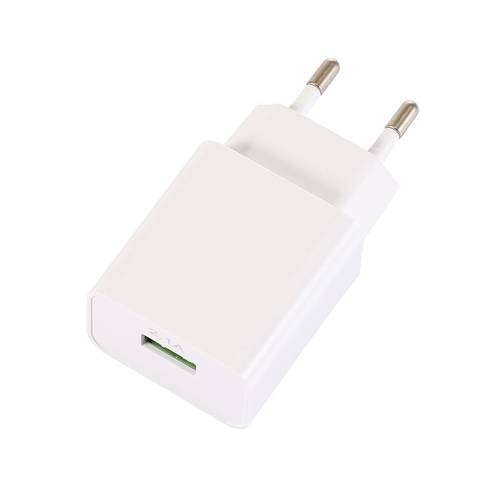 

2.1A Single USB Phone & Tablet Travel Charger with EU/US Plug