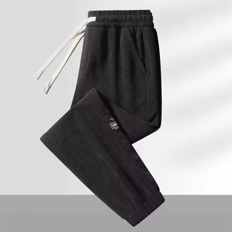 Manchester Casual Byxor, Herrbyxor, Tjocka Vinterbyxor med Plus Sammet, Träningsbyxor, Herr Fleece Sportsbyxor