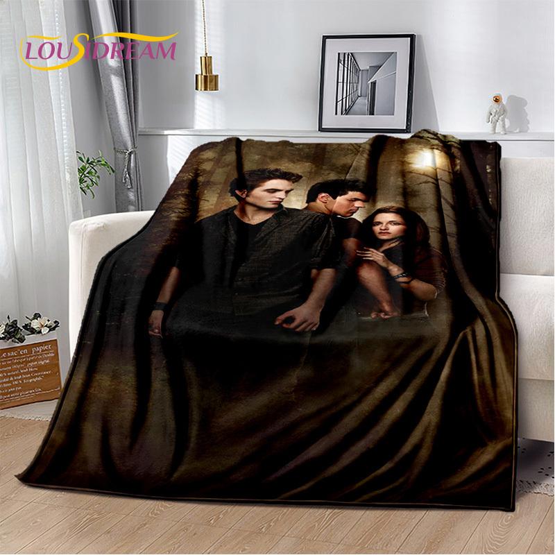 Twilight Saga Series Edward Bella Movie Soft Blanket,Soft Throw Blanket for Home Bedroom Bed Sofa Picnic Travel Cover Child Gift