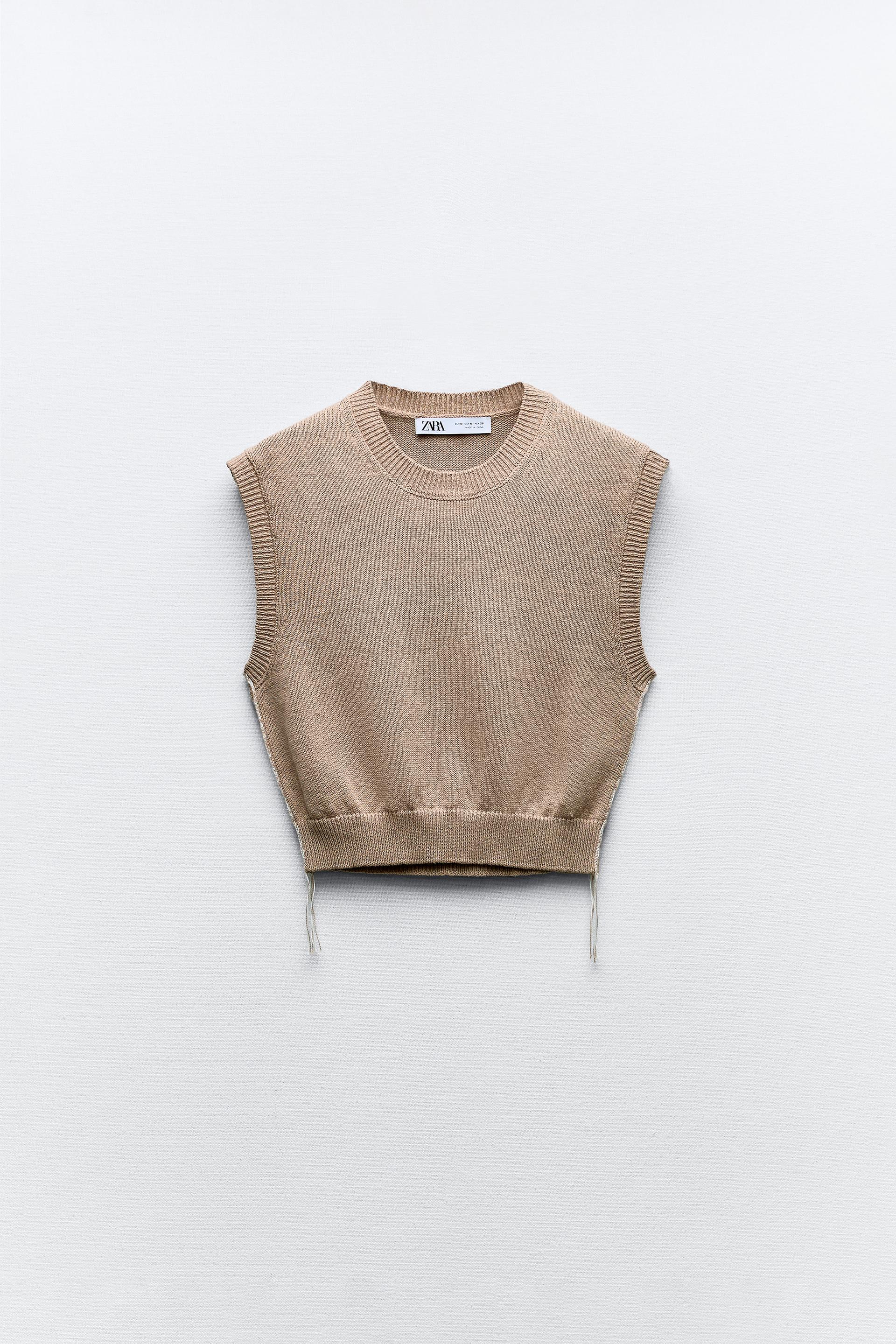 

ТРИКОТАЖНЫЙ ТОП С КОНТРАСТНОЙ ОТСТРОЧКОЙ