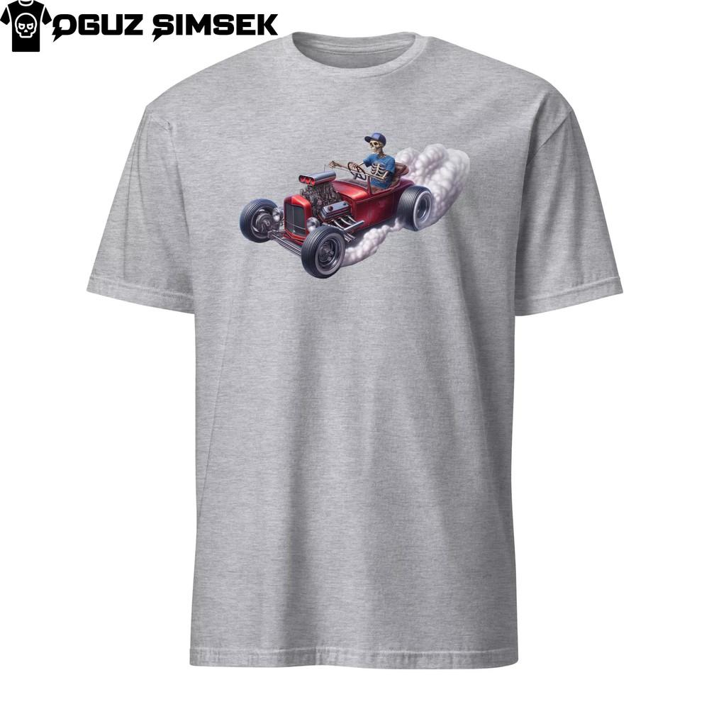 

Unisex Hot Rod Skeleton Graphic Short-Sleeve T-Shirt - Cool Streetwear! XL
