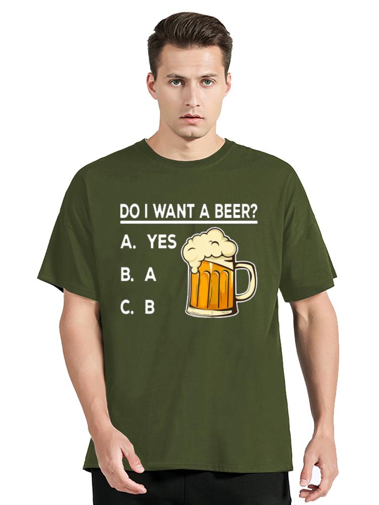 Do I Want A Beer Funny Beer Lover Cotton Tops Tees Fashion Fitness Tshirt Oversized Unisex Streetwear Tshirt Mens Clothes S разноцветный