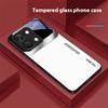 Big Window Powder For OnePlus Nord 3 5 6T 7 Pro 8 12 10T Reno8 Lite 5G 10R Nord N30 Hard Shell Tempered Glass Phone Case Black